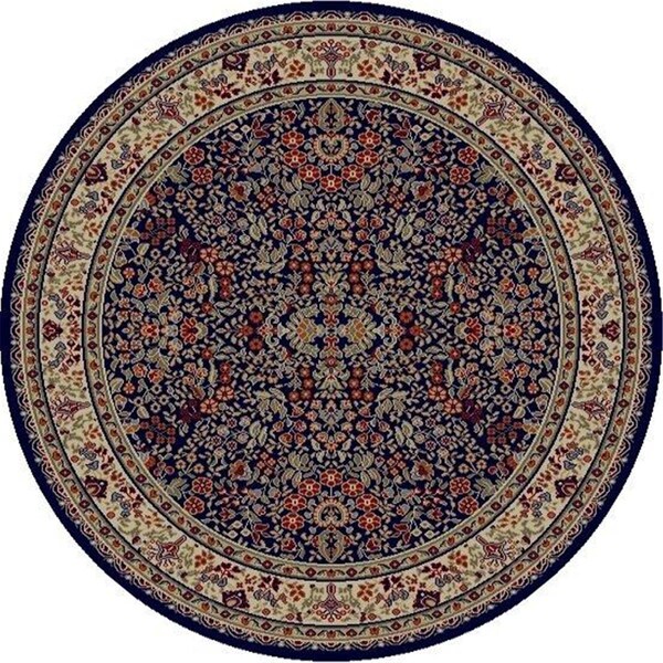 Perfectpillows Jewel Sarouk - Navy - 5 ft. 3 in. x 7 ft. 7 in. PE3362186 - main